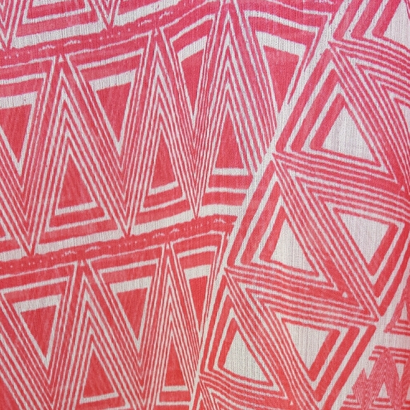 Chico's Coral Print Tassel Tie Kaftan Tunic Top - Picture 10 of 11